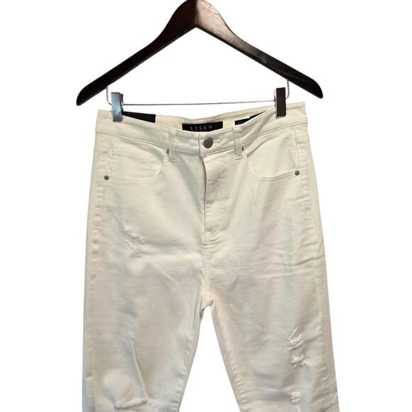 RISEN Distressed Ankle Color Skinny Jeans in White Denim Size‎ 29 - Picture 2 of 4